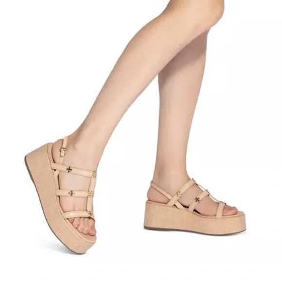 Laroude Harmony Platform Sandals Raffia